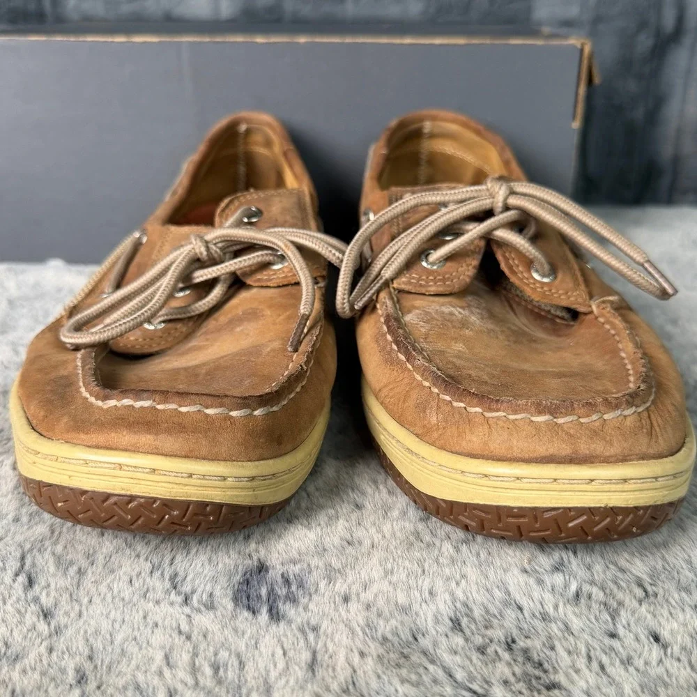 Sperry Top-Sider Billfish Boat Shoes Mens 10.5 Tan Brown Leather Mesh 0799320
